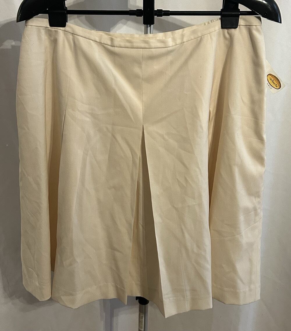 NWT Talbots Cream Pleated Wool and Silk Skirt size 16W